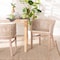 Bali & Pari Papua Modern Bohemian Antique White Washed Rattan and Mahogany Wood Dining Chair 243-13489-ZORO - alternate 3